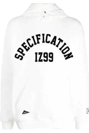 Izzue Slogan-print press-stud hoodie