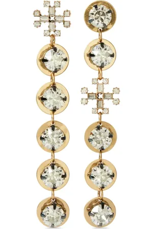 Tory Burch Linear crystal-embellished earrings