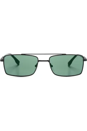 Karl Lagerfeld Logo-print rectangle-frame sunglasses