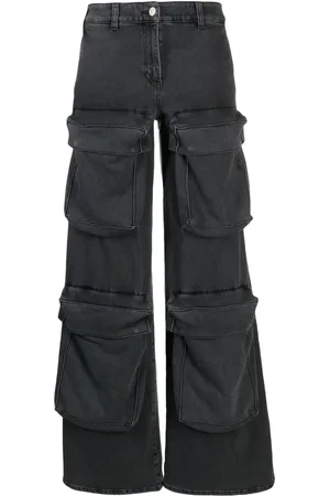 GIUSEPPE DI MORABITO Logo-patch washed cargo jeans