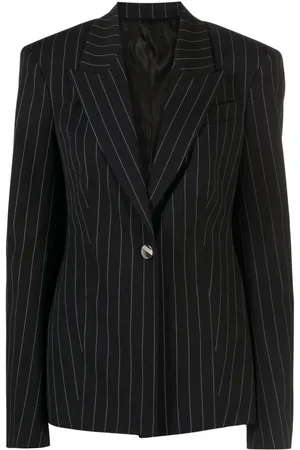 The Attico Glen pinstripe single-breasted blazer