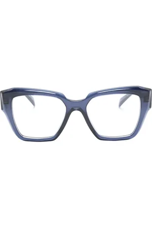 Prada Enamel triangle logo square-frame glasses