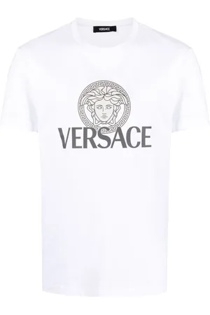 Versace MEDUSA GRECA PRINT UNISEX - Print T-shirt - bianco/nero/white 