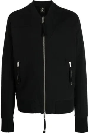 THOM KROM Band-collar zip-up bomber jacket