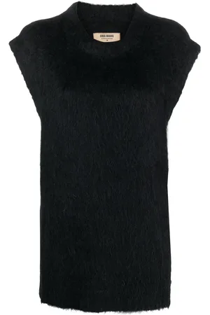 UMA WANG Brushed-effect knitted vest