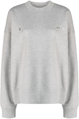 The Attico Logo-appliqué drop-shoulder cotton sweatshirt