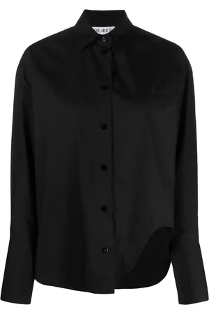 The Attico Eliza logo-embroidered cotton shirt