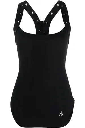 The Attico Lace-up racerback tank top