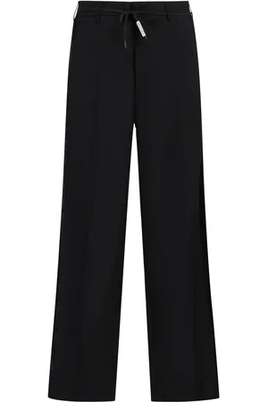 Marni Satin-stripe trim trousers