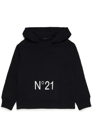 Nº21 Logo-print cotton hoodie