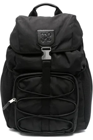 Palm Angels Monogram-debossed canvas backpack