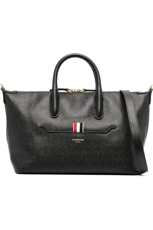 Thom Browne Small leather tote bag