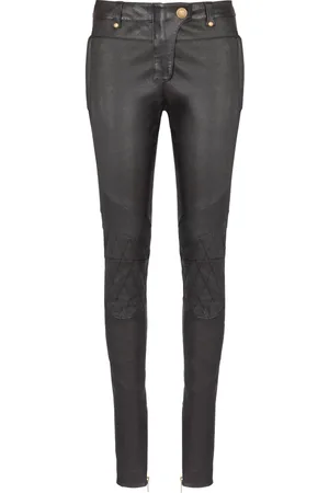 Balmain Skinny-cut leather trousers