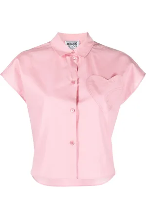 Moschino Heart-patch cotton shirt