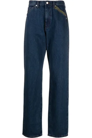 Paul Smith Plains-embroidered cotton jeans