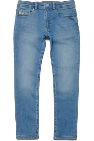 Diesel Logo-embroidered straight-leg jeans