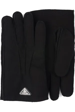 Prada Triangle-logo suede gloves