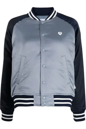 Chocoolate Logo-appliqué satin bomber jacket