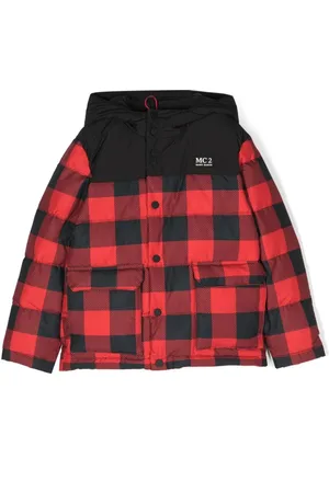MC2 SAINT BARTH Bart checked padded hooded jacket