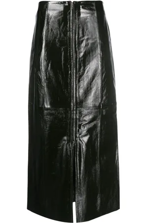 Gestuz IdanaGZ leather midi skirt