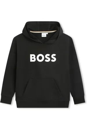 HUGO BOSS Logo-print cotton-blend hoodie