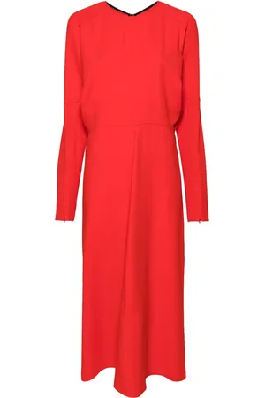 Victoria Beckham Draped cady midi dress
