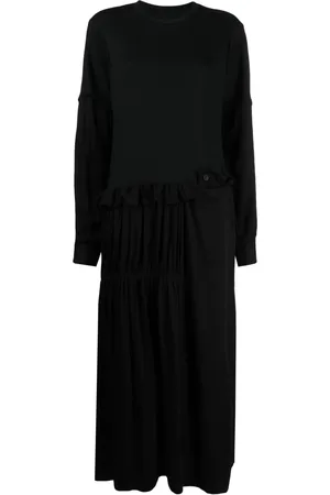 YOHJI YAMAMOTO Panelled tiered maxi dress