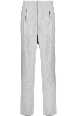 Ermenegildo Zegna Mélange-effect tapered wool trousers