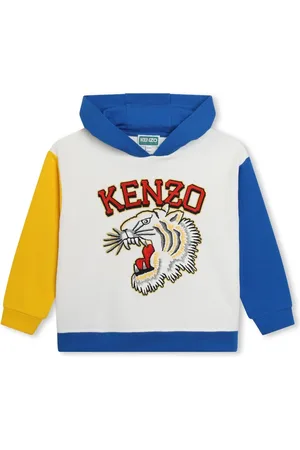 Kenzo Logo-embroidered colour-block hoodie