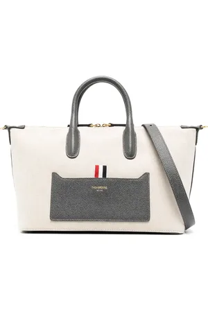 Thom Browne Grosgrain-loop tote bag