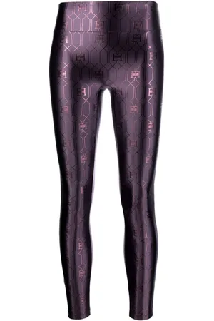 Elisabetta Franchi Monogram-pattern leggings