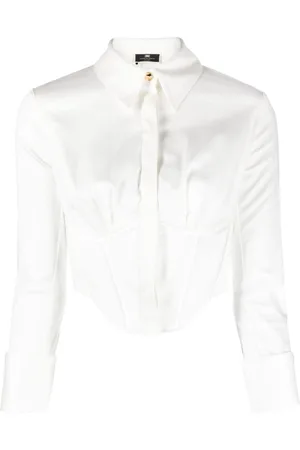 Elisabetta Franchi Three-quarter-length sleeve bustier blouse