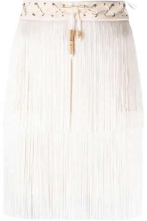 Elisabetta Franchi Fringe lace-up miniskirt