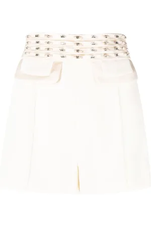 Elisabetta Franchi High-waist crystal-embellished shorts