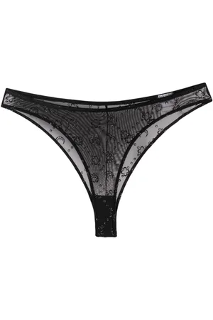 Marine Serre Moonagram glittered mesh briefs