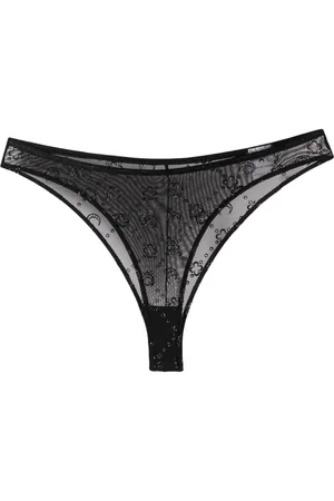 Marine Serre Moonagram glittered mesh briefs