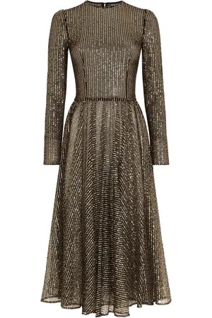 Dolce & Gabbana Sequin-embellished flared midi dress