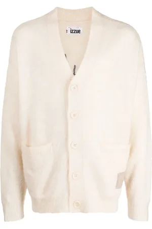 Izzue Slogan-print fine-knit cardigan