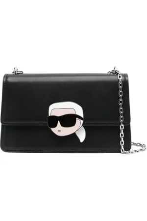 Karl Lagerfeld Ikon Lock leather shoulder bag