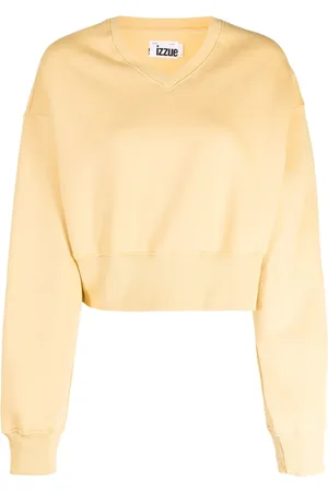 Izzue Crystal-embellished cropped sweatshirt