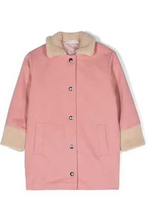 There Was One Kids Faux shearling-trim padded coat