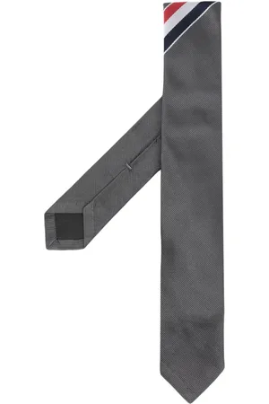 Thom Browne RWB stripe-jacquard silk tie