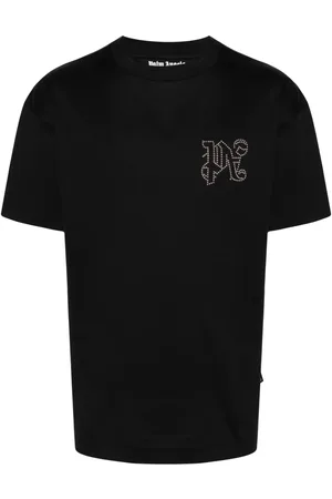 Palm Angels Monogram-appliqué cotton T-shirt