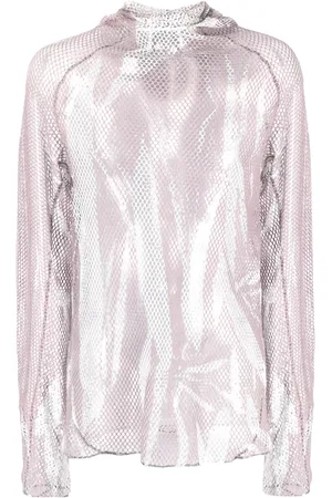 Kanghyuk Fishnet cotton hoodie