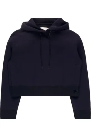 SACAI Drawstring-hood cropped hoodie