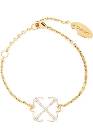 OFF-WHITE Arrows-motif crystal chain bracelet