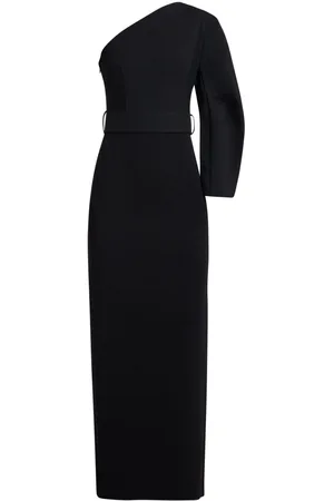 Solace One-shoulder belted maxi dress