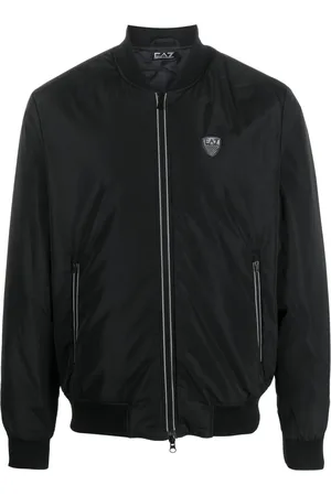 EA7 Logo-patch zip-up bomber jacket