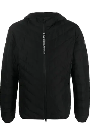 EA7 Hooded quilted jacket