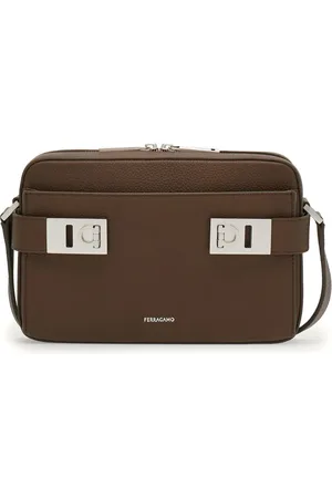 Salvatore Ferragamo Gancini-buckle leather shoulder bag